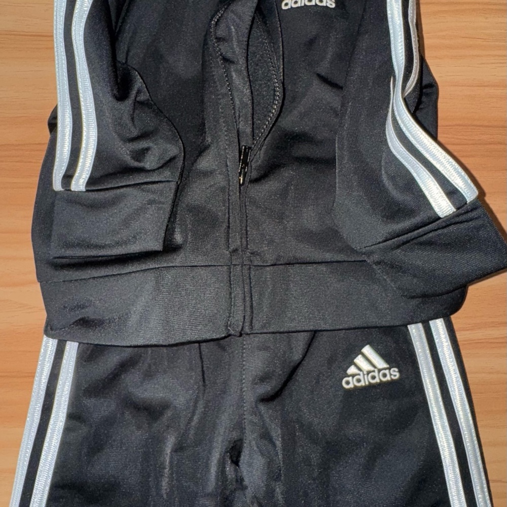 Adidas Black and White Athletic Jacket